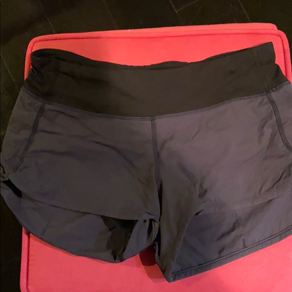 Blue stripe lululemon shorts